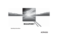 Blaupunkt ACR-4230 - Owners Manual
